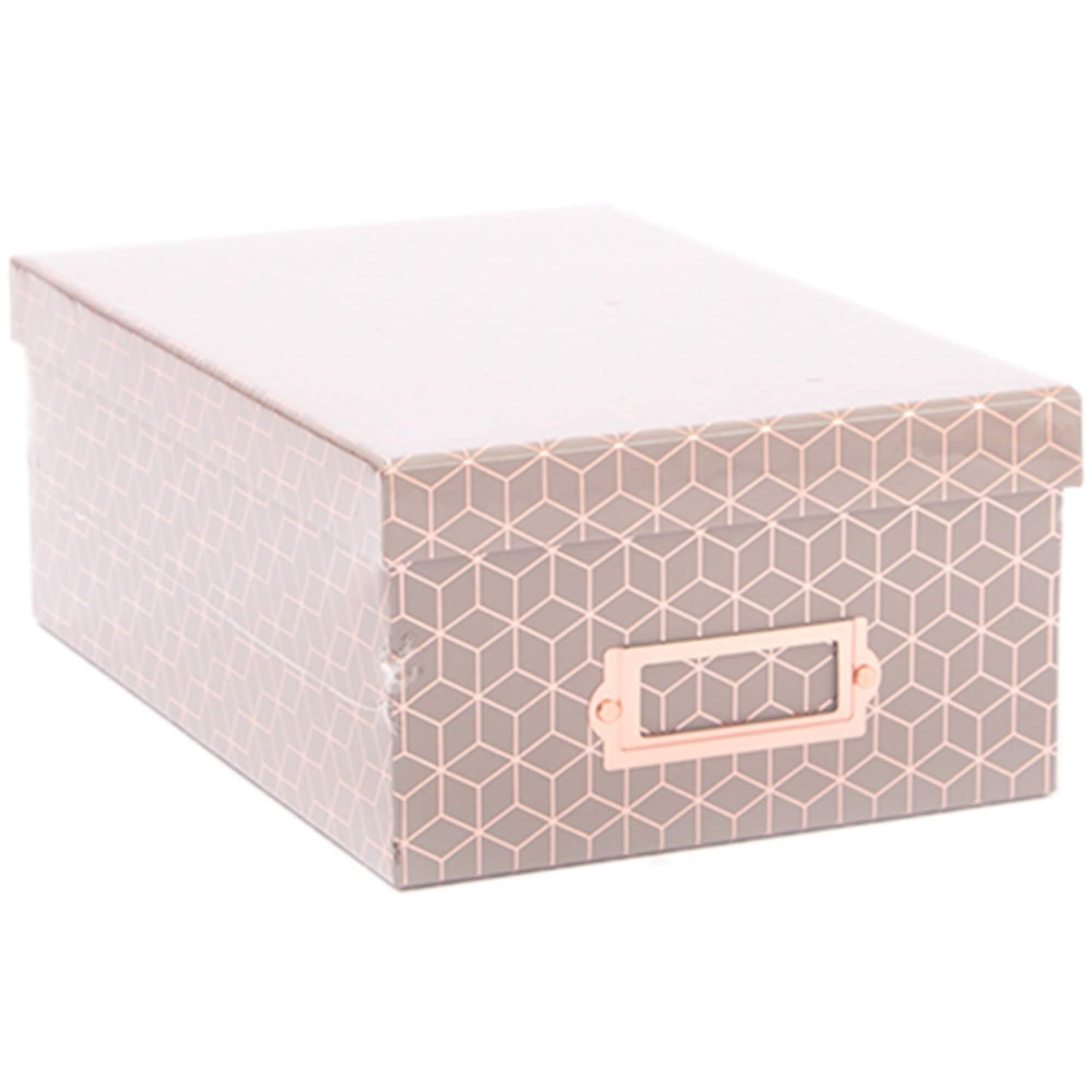 DCWV® Gray & Rose Gold Photo Box with Bookplate